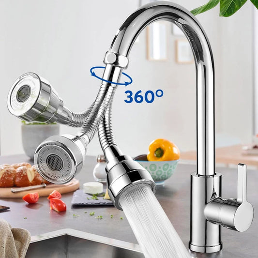 360° Degree Rotating Faucet Movable Kitchen Tap Head Water Saving Nozzle Sprayer