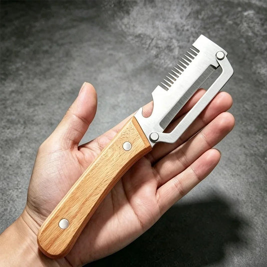 2 Pc Stainless Steel Peeler with Wooden Handle – Fruit & Vegetable Slicer-NEW