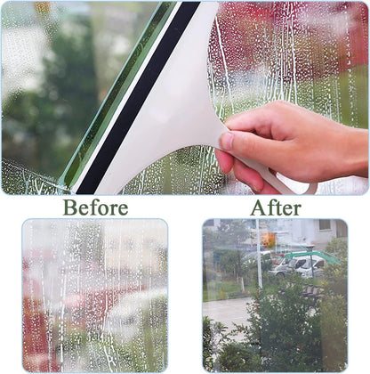 Glass Window Wiper Cleaner Squeegee Shower Screen Mirror Home Car Blade Brush