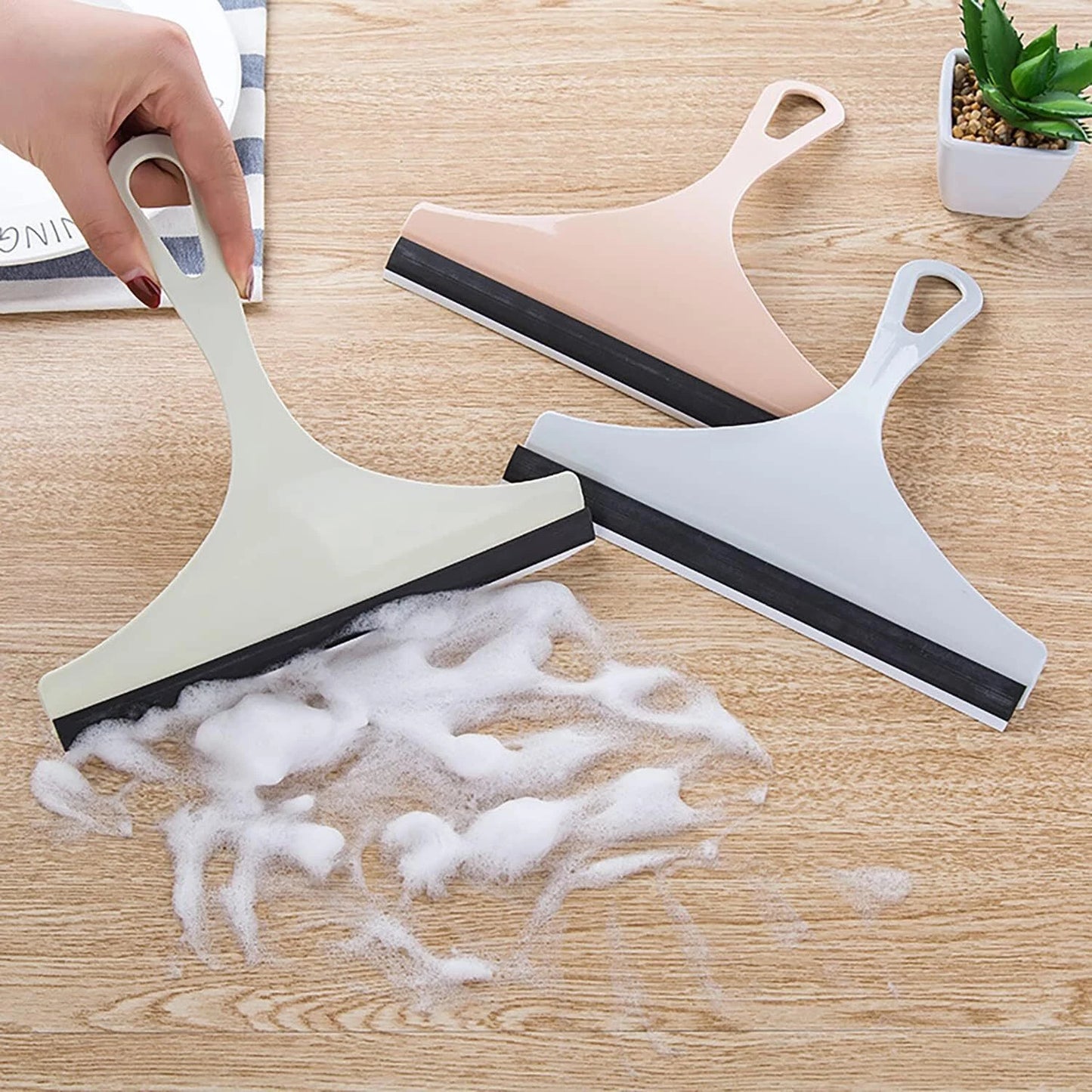 Glass Window Wiper Cleaner Squeegee Shower Screen Mirror Home Car Blade Brush