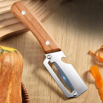2 Pc Stainless Steel Peeler with Wooden Handle – Fruit & Vegetable Slicer-NEW