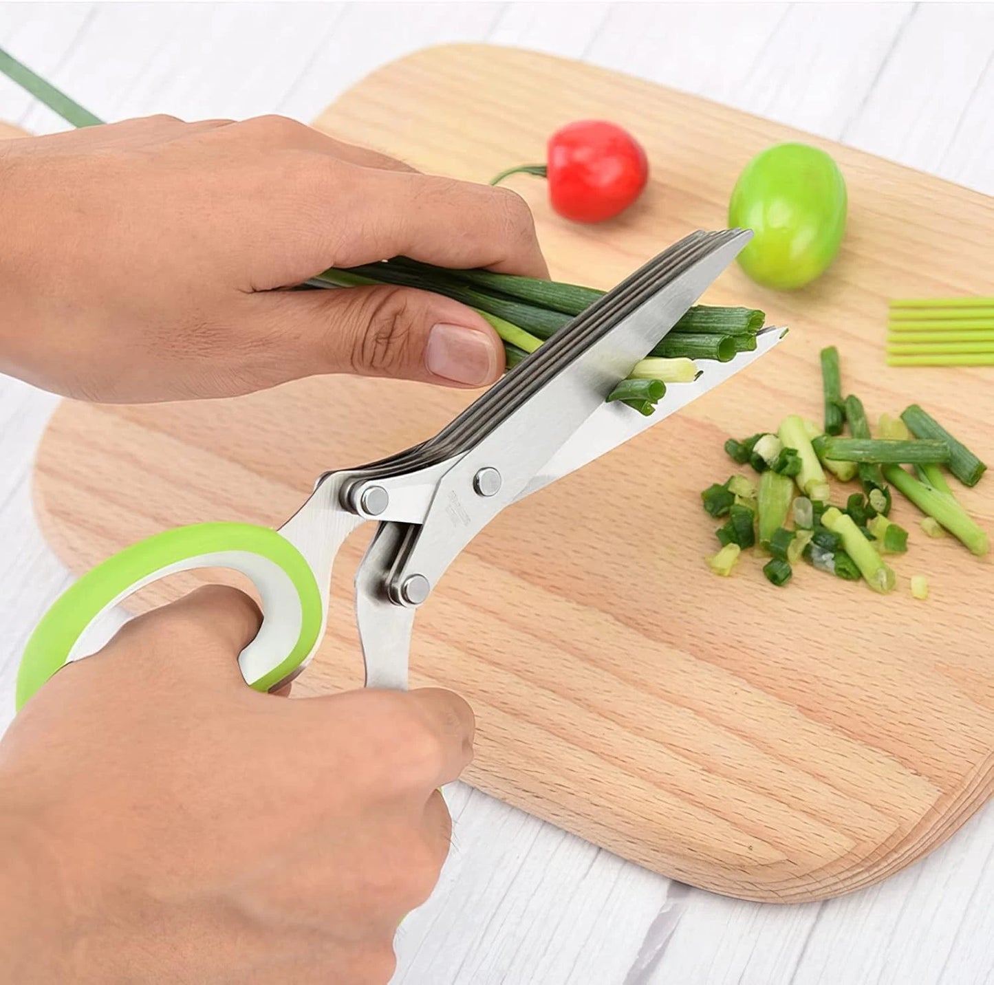 Herb Scissors Set with 5 Blades and Cover - Multipurpose Kitchen Chopping Shear