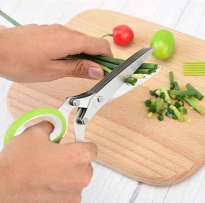 Herb Scissors Set with 5 Blades and Cover - Multipurpose Kitchen Chopping Shear