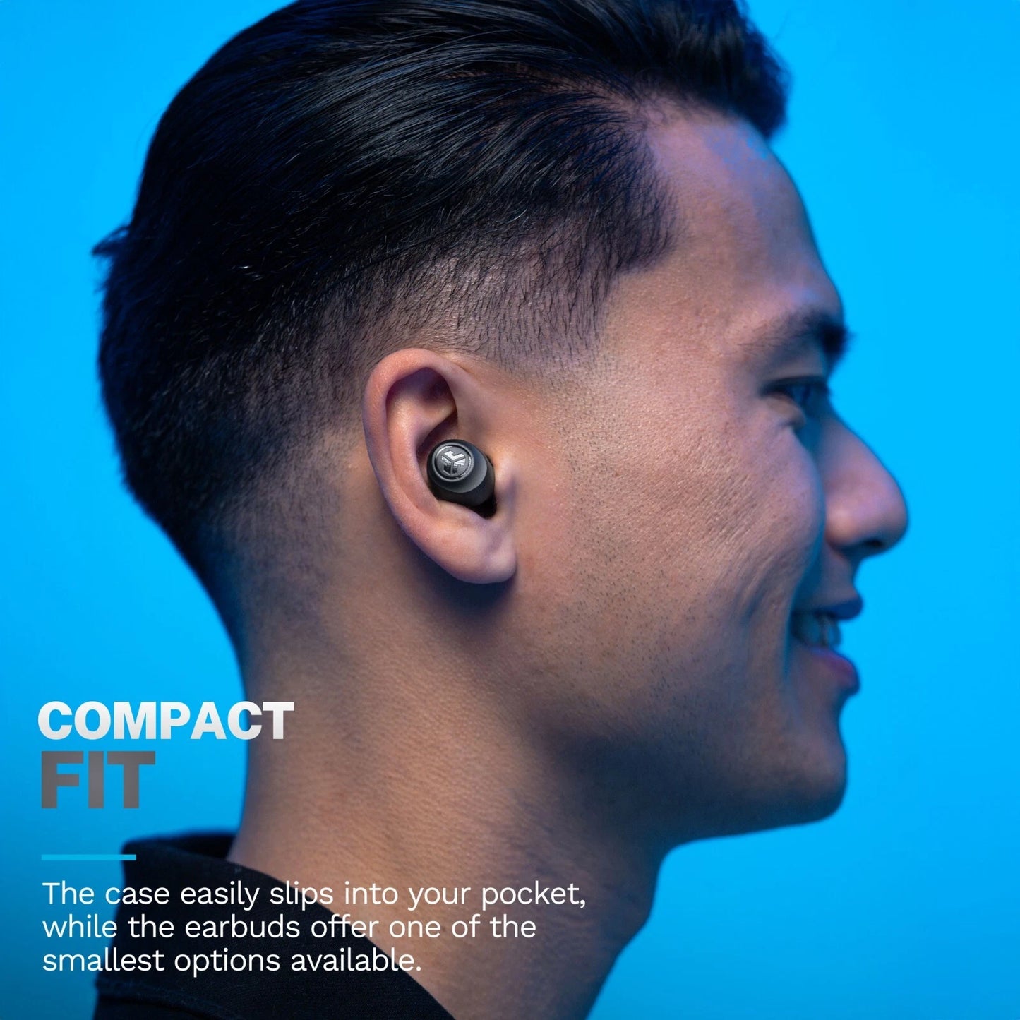 JLab Go POP+ True Wireless Bluetooth Earbuds, In-Ear Headphones, Refurbished